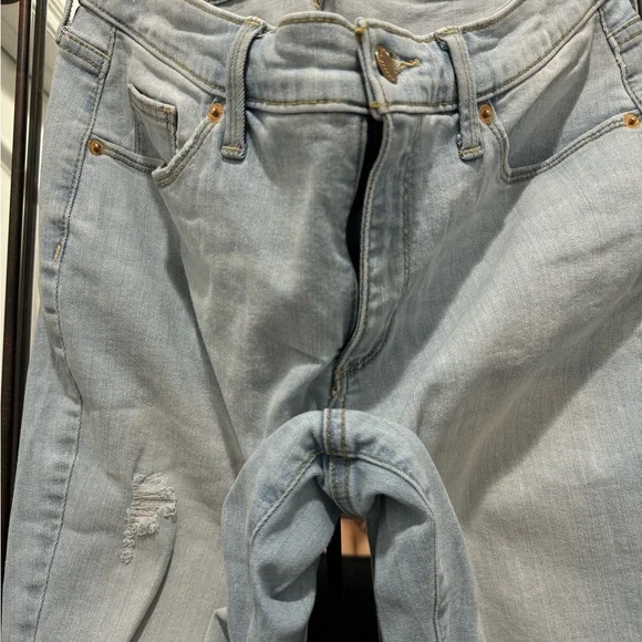 distressed blue jeans - Picture 6 of 8